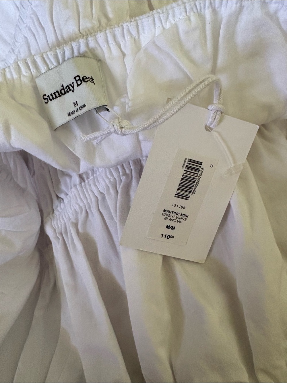NWT Aritzia Sunday Best Martine Poplin Midi Dress White M - Picture 6 of 8